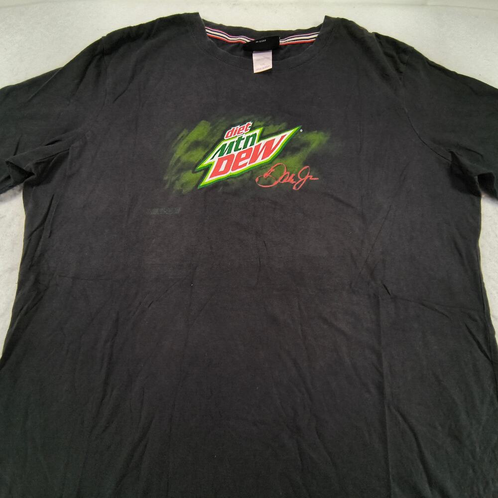 Chase Nascar Mtn Dew Graphic Short Sleeve Crew Neck Shirt Womens Size 2XL Black